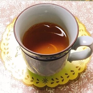 電子レンジで♪温かオレンジ梅シロップ麦茶